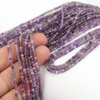 Ametyst kula fasetowana 3mm [sznur 39cm]
