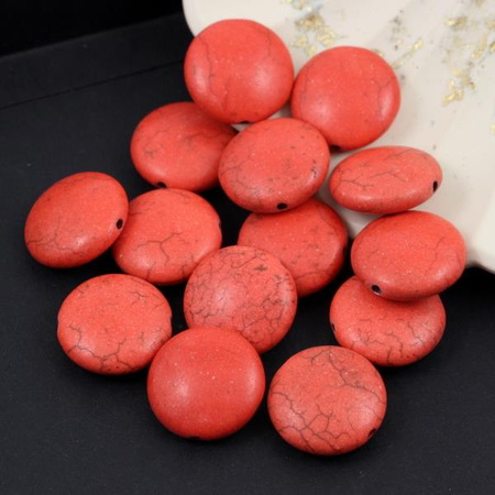 Howlit łososiowy moneta 12mm