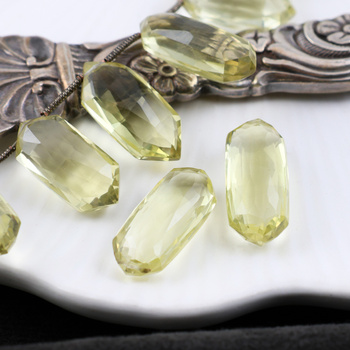 Kwarc lemon markiza fasetowana 17x9mm