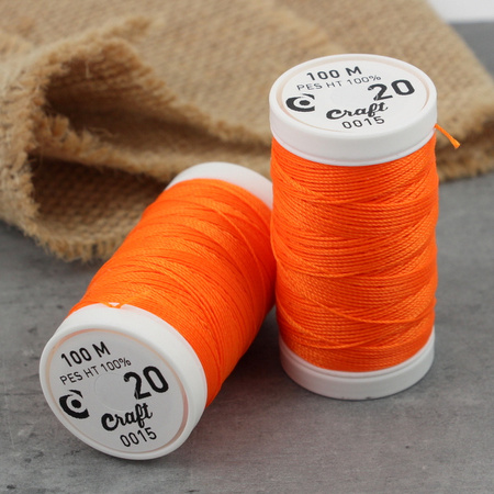 Supermocne nici Craft pomarańczowe nr 20 [szpula 100m]