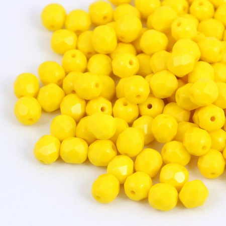 Fire Polish 6mm Opaque Yellow [20szt]