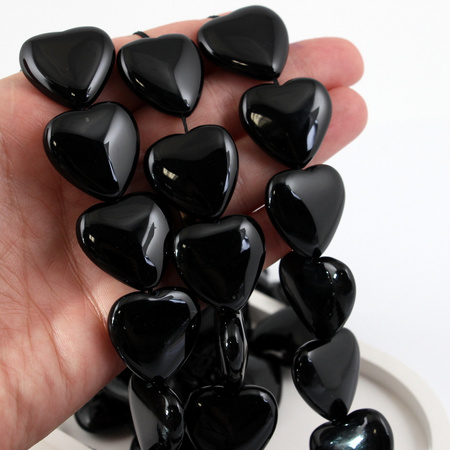 Onyks serce gładkie 25mm