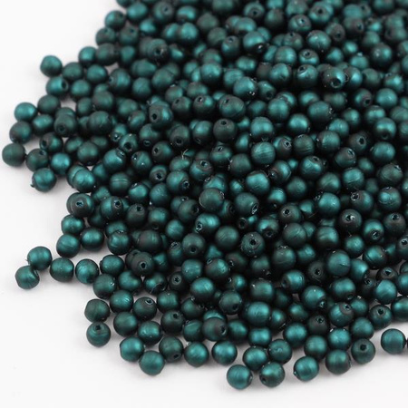 Round Beads Velvet Emerald 3mm [50szt]