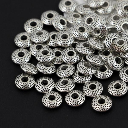 Przekładka metalowa oponka dysk srebrny 8x3mm [20szt]