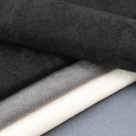 Welurowa dzianina do wykończeń czarna 30x20cm