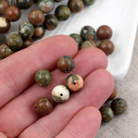 Jaspis riolit kula gładka 9mm