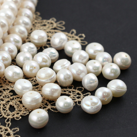 Perła słodkowodna biała oponka 8x7mm