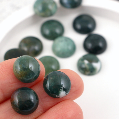 Kaboszon agat mszysty moneta 12mm