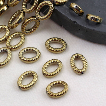 Hematyt złoty owal 15x11mm