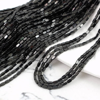 Hematyt czarny prostopadłościan 4x2mm [sznur 40cm]