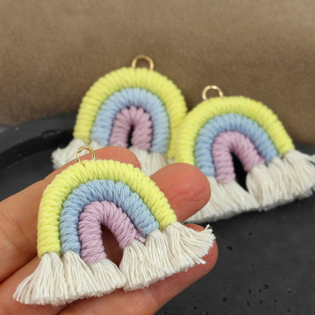 Chwost zawieszka tęcza wielokolorowa 35mm