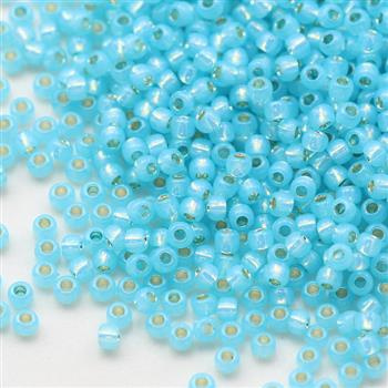 Toho Round 11/0 Silver-Lined Milky Aqua [10g]