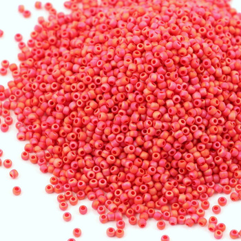 Toho Round 11/0 Opaque-Rainbow-Frosted Cherry [10g]