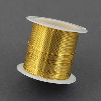 Drut miedziany GOLD posrebrzany 0,5mm [szpula 26m]