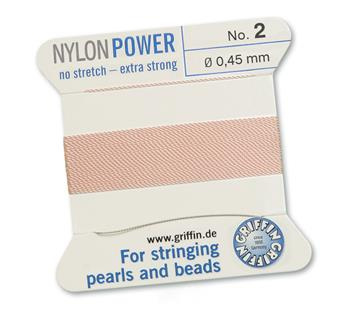 Griffin Nici nylonowe z igłą light pink 0,45mm [2m]