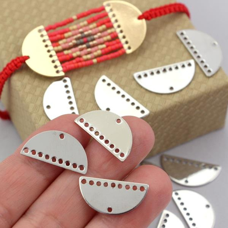 Łącznik rozdzielacz metalowy srebrny 21x12mm