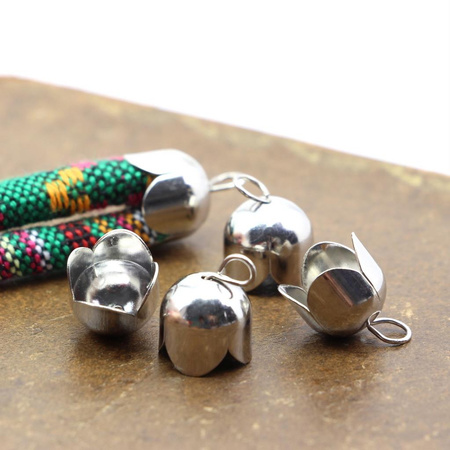 Tulejka do wklejania metalowa srebrna 9,5mm