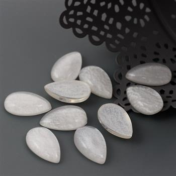 Kaboszon akrylowy łezka perłowa 20x12mm