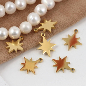 Zawieszka gwiazdka stal szlachetna pozłacana 13x12mm