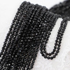 Turmalin czarny kula fasetowana 2mm [sznur 39cm]