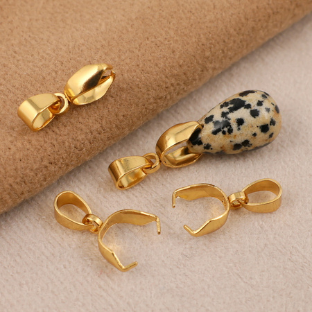 Krawatka z podwieszką stal szlachetna pozłacana 17mm