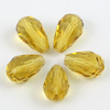 Kryształek szklany kropla fasetowana miodowa 15x10mm