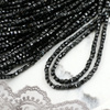 Spinel czarny kostka fasetowana 3mm [sznur 38cm]