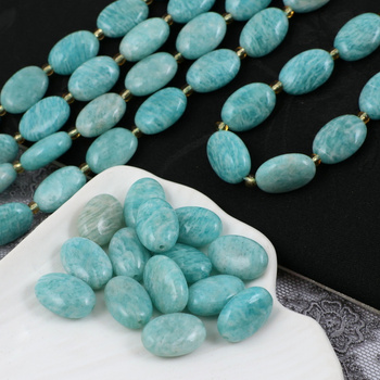 Amazonit owal gładki 15x10mm