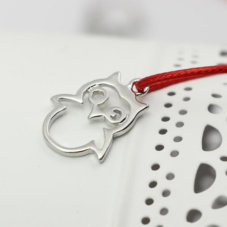 Zawieszka metalowa srebrna sowa 22mm