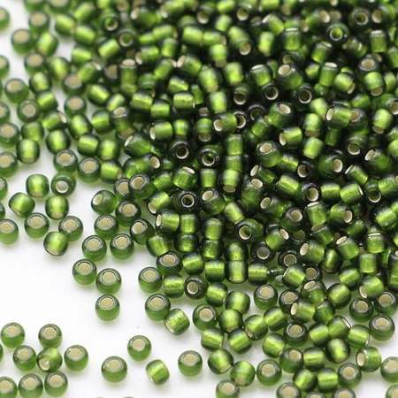 Toho Round 11/0 Silver-Lined Frosted Olivine [10g]