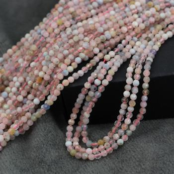 Morganit kula fasetowana 2,5mm [sznur 39cm]