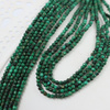 Malachit kula fasetowana 2mm [sznur 39cm]