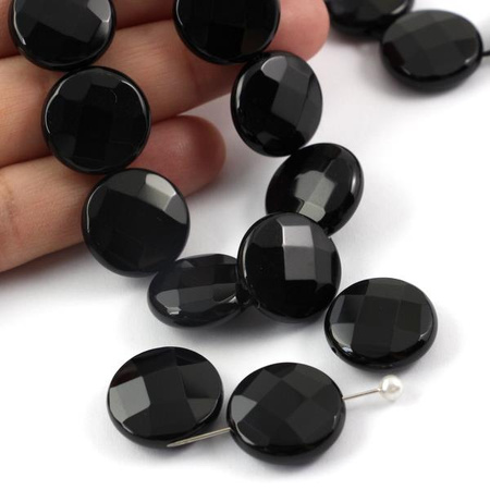 Onyks moneta fasetowana 18mm