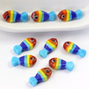 Szklana kolorowa ryba 20x10mm