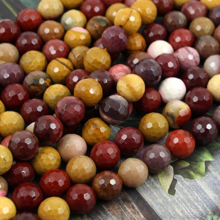 Jaspis mokait kula fasetowana 10mm