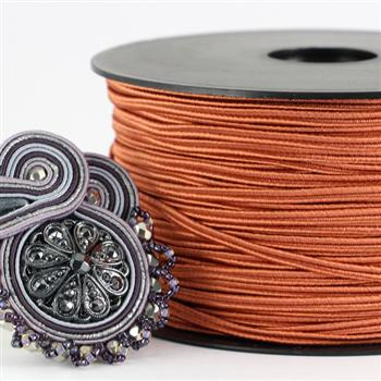 Sznurek sutasz acetat ITALY 2,5mm antique rose [1metr]