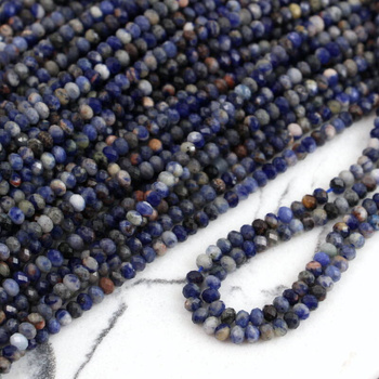 Sodalit oponka fasetowana 4x3mm [sznur 38cm]