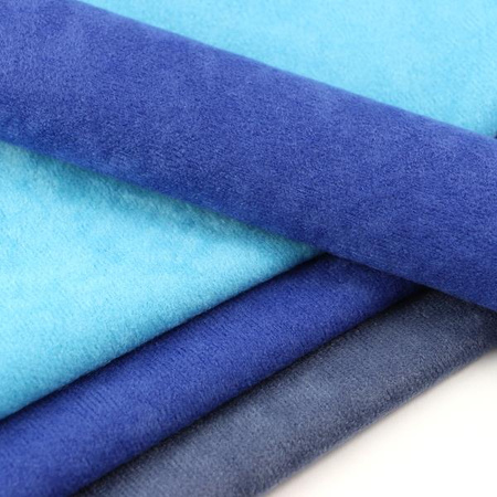 Welurowa dzianina do wykończeń kobaltowa 30x20cm