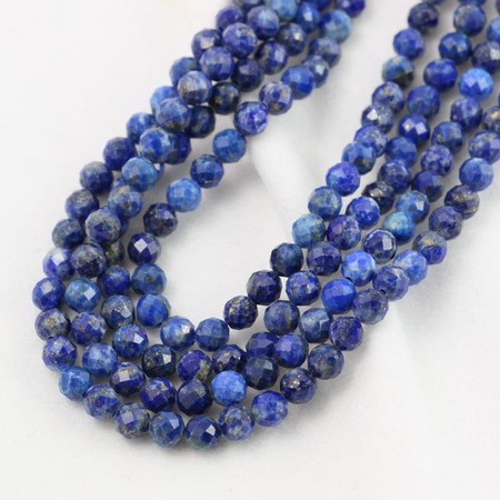 Lapis lazuli kula fasetowana 5mm [sznur 38cm]