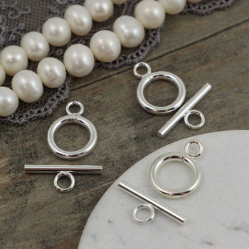 Zapięcie toggle stal szlachetna SILVER 12mm