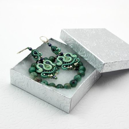 Pudełko ozdobne srebrne 9x9x2,5cm