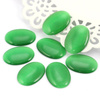 Kaboszon kocie oko owal zielony 25x18mm