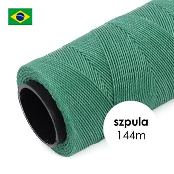 Sznurek do makramy brazylijski woskowany Teal Green 1mm [szpula 144m]