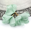 Szyfonowy kwiatek w tulejce miętowy 80mm