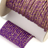 Sznurek sutasz POLSKI 3mm purpurowy + złoty [1metr]