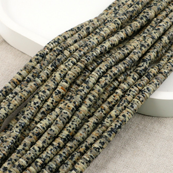 Jaspis dalmatyński dysk 6x1,5mm [sznur 38cm]