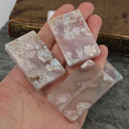 Agat Sakura tabliczka prostokąt 55x45mm