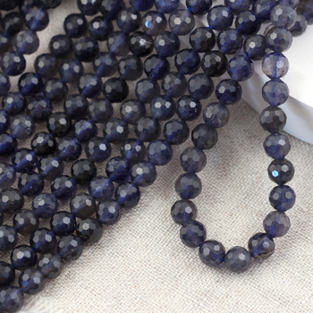 Iolit kula fasetowana 6mm [sznur 39cm]