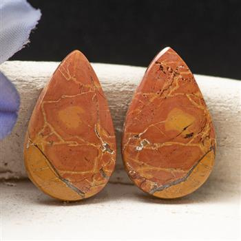 Kaboszony jaspis maligano 22x14x4mm [para]