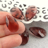 Kryształek szklany łezka fasetowana marsala 22x13mm